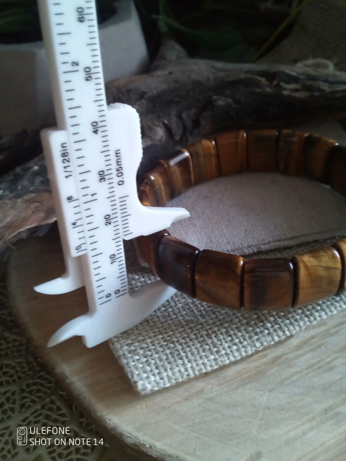 Brazalete ojo de tigre, piedras naturales – photo 3